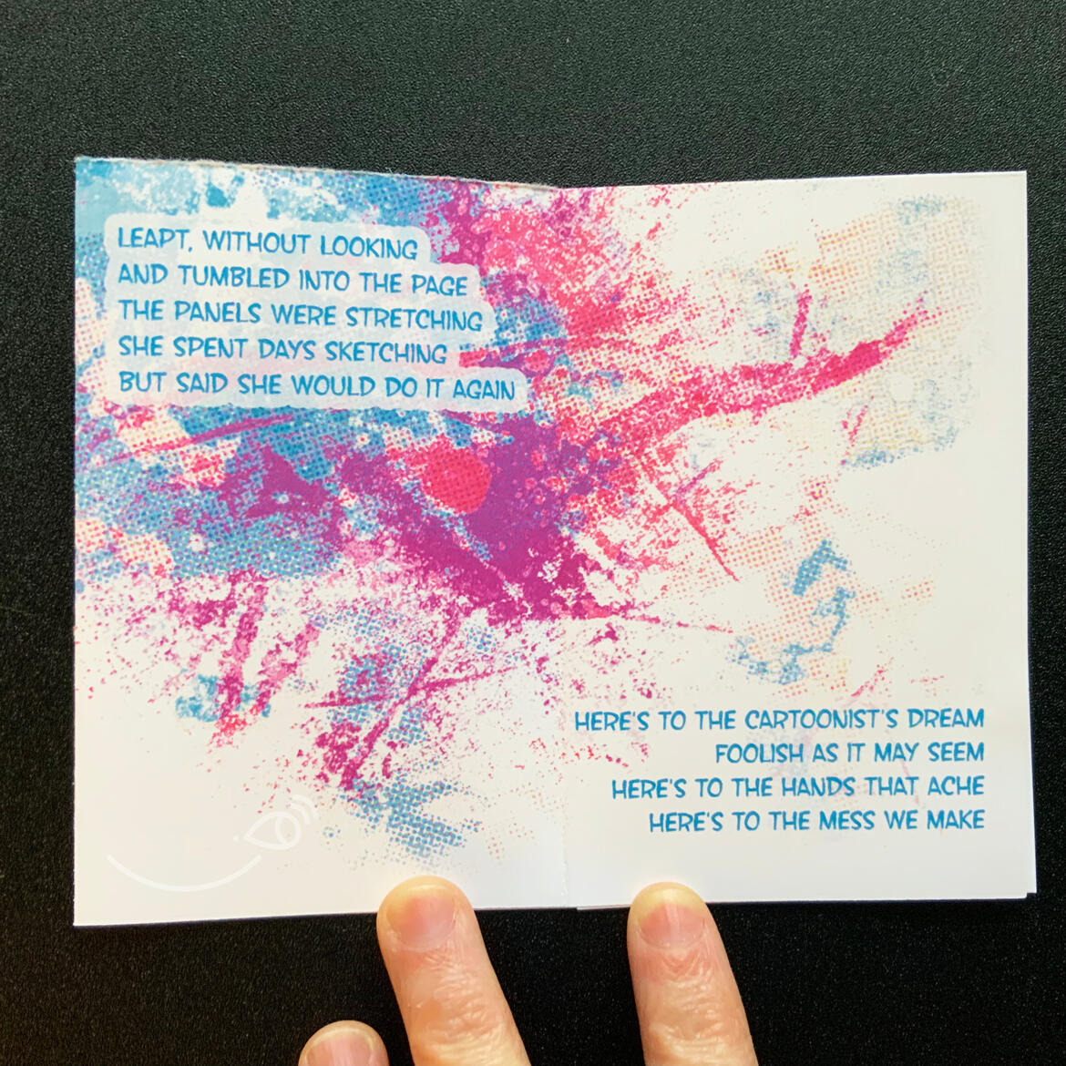 Sample page spread from Emanata zine